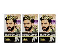 3 x Bigen Men's Beard Colour | No Ammonia Formula with Aloe Extract & Olive Oil - 101 Natural Black