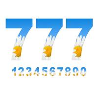 3 x Bin Numbers for Wheelie Bins, 0-9, Daisy Dustbin Stickers, Easy Application 17.5cm Stick On Number Stickers - Weatherproof Self Adhesive Vinyl (7)