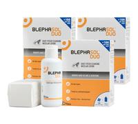 3 x Blephasol Duo 100 ml Micellar Eyelid Cleansing Lotion with 100 Lint-Free Pads | Effective and Gentle Cleansing for Make-Up Removal, Inflamed and