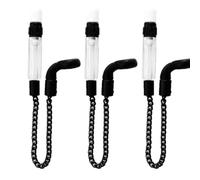 3 x Bobbins Bite Indicators Semi Short Chain 15cm Carp fishing Tackle for Bite Alarms and bank sticks (White)