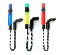 3 x Bobbins Bite Indicators Semi Short Chain 15cm Carp fishing Tackle for Bite Alarms and bank sticks (Mixed Red, Green & Blue)