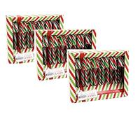 3 x Bonds of London 12 Peppermint Flavour Candy Canes Box, 144 g
