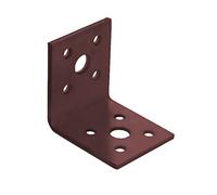 3 x BPC Heavy Duty Angle Brackets - Brown Dual Coated 45mm x 45mm x 40mm