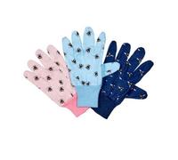 3 X Briers Bee All Rounder Gardening Utility Garden Grip Gloves Cotton Medium