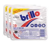 3 x Brillo multi-purpose soap pads, 10 pads, contents = 3 packs per pack