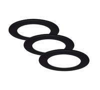 3 X Briloner LED Recessed Black Round Ø12cm IP44 7W 840 Neutral White 4000K