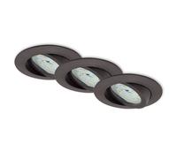 3 X Briloner LED Recessed Light Round Iron Grey 6,5W Module Rotatable Dimmable