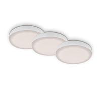 3 X Briloner LED Recessed Lights White Round Ø7 ,5cm IP44 3W 350lm Neutral 4000K