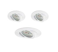 3 X Briloner LED Recessed round White 3x 5W Module 430lm Cct 2700K/4000K/6500K