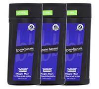 3 x bruno banani Magic Man 3-in-1 Shower Gel Spicy Nutmeg Fragrance 250 ml Each