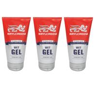 3 x Brylcreem Original Mens Grooming Wet Look Gel Strong Hold 150ml