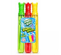 3 x Bubble Sticks 60ml Each - Colourful Bubble Wands with Solution, Party Bag Fillers, Outdoor Garden Fun, Summer Bubbles, Birthday Party Favours, Bubbles for Children Age 3+