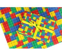 3 x Building Brick Block Colourful design wrapping paper. A3 eco friendly thick quality gift wrap paper for Father's Day, Christmas, Birthday & Valentine gifts