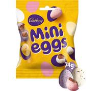 3 x Cadbary Mini Eggs Bag 74g, Crunchy Shells with Smooth Milk Chocolate Centres, Gift for Easter & Easter Egg Hunts, 74 g Easter Hunt Bunny School Bulk
