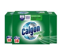 3 x Calgon Hygiene Plus Washing Machine Water Softener 38 Tablets Total 114