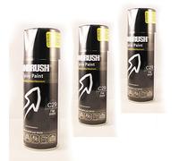 3 x CANBRUSH Flat Black C29 Spray Paint For Metal Plastic & Wood 400ML