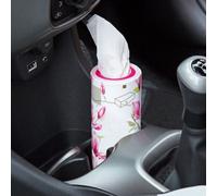 mysmartbuy 3 x Car Cup Holder Tissue Boxes with 60 Tissues in Each - Cylinder Tube Serviette Wipe Dispensers for Cars, Bikes, Camping, Travel in White mysmartbuy White