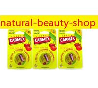 3 x Carmex Cherry Moisturising SPF15 Lip Balm Pot 7.5g, Dry Chapped Cracked Lips