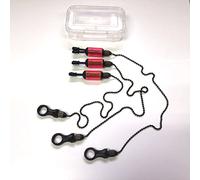 3 x Carp Coarse Fishing Chain Bite Alarm Bobbings Swingers Indicators BOX (Orange)