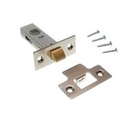 3 x Catch Tubular MORTICE Latch 63MM 2 1/2 INCH NP Nickle Plated
