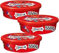 3 X Celebration Chocolate Tubs 550G Perfect For Christmas (NEW PACK)