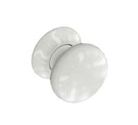 3 X Ceramic Door Knobs White (Pair) - 60mm