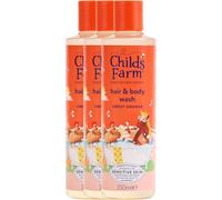 3 X Childs Farm Kids Hair & Body Wash 250ml