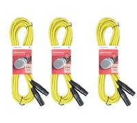 3 x Chord 6M Yellow Microphone Cable Lead XLR Mic Quality Band DJ Studio Disco