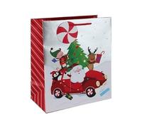 3 x Christmas Bags with Handle for Gifting, Wrapping Gifts Xmas Gift Bags Birtthday Parties - Extra Large(33x46x14cm) (Multicolor, XL-Design22)
