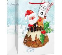 3 x Christmas Bags with Handle for Gifting, Wrapping Gifts Xmas Gift Bags Birtthday Parties - Extra Large(33x46x14cm) (Multicolor, XL-Design10)