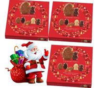 3 x Christmas Caramel Minis Winter Red Box 175g - Sweet Caramel Chocolate Treats - Perfect to Share with Love - Hlt