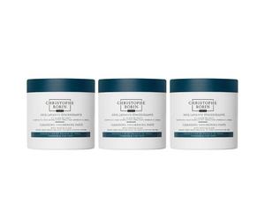 3 x Christophe Robin Cleansing Thickening Paste with Tahitian Algae 250ml - BNIB