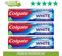 3 x Colgate Advanced White Teeth Whitening Toothpaste 75ml 100% ORIGINAL ⭐⭐⭐⭐⭐