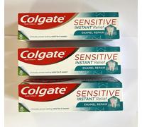 3 x Colgate Sensitive Instant -Relief Enamel repair Toothpaste 75ml EXP 03/2026