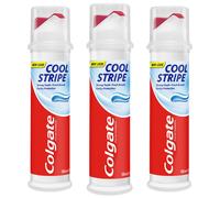 3 x Colgate Toothpaste Cool Stripe Pump - Cavity Protection - 100ml