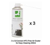 3 x Compressed Air Duster 400ml Multi purpose Cleaner Spray Can Laptop Keyboard