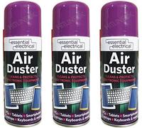 3 x Compressed Air Duster Spray 200ml Can Cleans & Protects Laptops Keyboards by Wilsons Direct