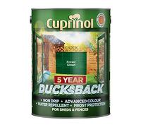 Cuprinol 5092438 Ducksback 5 Year Waterproof for Sheds & Fences Forest Green 5 Litre