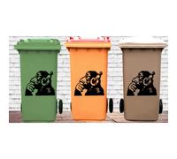3 x Customised Wheelie Bin Decals/Stickers Monkey Business Banksy Style Wall Art Graffiti Vinyl Sticker Urban Art…
