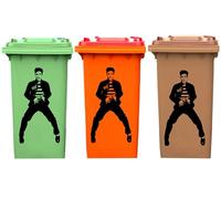 3 x Customised Wheelie Bin Decals/Stickers The King, Wall Art Graffiti Vinyl Sticker Urban Art…