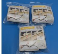3 x D-Line 2.5 meter Black Cable Tidy Wrap / Management Solution (10mm - 40mm)