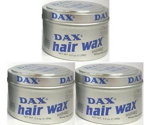 3 X Dax Hair Wax WASHABLE 99g Tin.