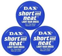 3 X DAX Short & Neat Hair Dress 99gm + Wave Cap Free