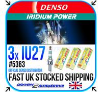 3 X DENSO IU27 IRIDIUM POWER PLUGS EQUIVALENT OF CR9EIX,2-3 TIMES MORE LIFETIME
