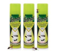 3 x Dethlac Spray | Ant Killer Indoor & Outdoor 250ml Aerosol | Insect Killer Indoor & Outdoor Use - Insecticide Bug Spray Lacquer - Effective for Ants, Cockroach, Woodlice & Other Crawling Insects
