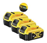 3 x DeWalt DCB182 18v 4.0Ah Li-Ion Battery XR Range Lithium Ion Genuine 4amp UK