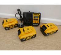 3 X DEWALT DCB184 18V 5 AH XR LI-ION BATTERIES + DCB1104 MULTI CHARGER