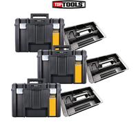 3 x DeWALT DWST1-71195 TSTAK VI Deep Tool Storage Box 23L With N492058 Tote Tray