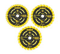 3 x Dewalt Extreme Framing TCT Circular Saw Blades 165 x 20 - 24 40 Tooth