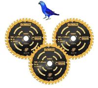 3 x Dewalt Extreme Framing Wood Circular Saw Blade 165 x 20mm x 40T DT10640